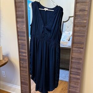 Lucky Brand Navy Sleeveless High Low Dress